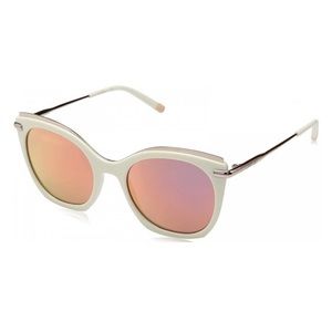 NWOT Calvin Klein CS1238S 108 Rose Gold Cream Mirror Lens Sunglasses